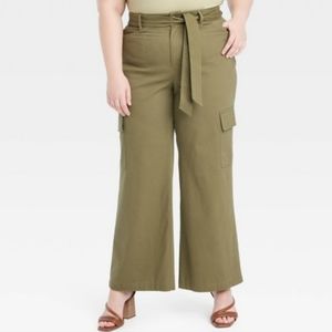 Ava & Viv Olive Wide Leg Pants